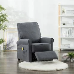 VidaXL Fauteuil de massage Gris foncé Tissu -Fauteuils électriques Soldes image 3 248671