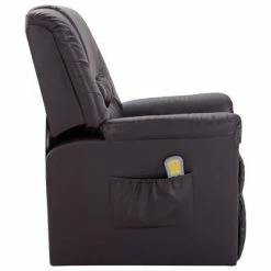 VidaXL Fauteuil inclinable de massage Marron Similicuir 8 VidaXL Fauteuil inclinable de massage Marron Similicuir -Fauteuils électriques Soldes image 3 248983
