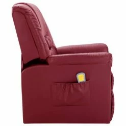 VidaXL Fauteuil de massage Rouge bordeaux Similicuir -Fauteuils électriques Soldes image 3 248984