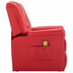 VidaXL Fauteuil de massage Rouge Similicuir -Fauteuils électriques Soldes image 3 248985