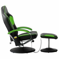 VidaXL Fauteuil de massage avec repose-pied Vert Similicuir 8 VidaXL Fauteuil de massage avec repose-pied Vert Similicuir -Fauteuils électriques Soldes image 3 249330