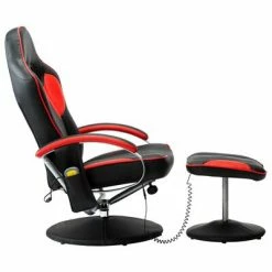VidaXL Fauteuil de massage avec repose-pied Rouge Similicuir 8 VidaXL Fauteuil de massage avec repose-pied Rouge Similicuir -Fauteuils électriques Soldes image 3 249331