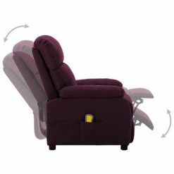 VidaXL Fauteuil de massage Violet Tissu 8 VidaXL Fauteuil de massage Violet Tissu -Fauteuils électriques Soldes image 3 289679