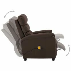 VidaXL Fauteuil de massage inclinable Marron Similicuir -Fauteuils électriques Soldes image 3 289691