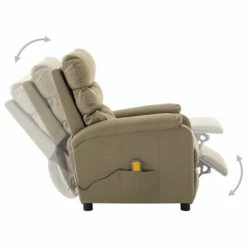 VidaXL Fauteuil de massage inclinable Cappuccino Similicuir -Fauteuils électriques Soldes image 3 289695