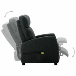 VidaXL Fauteuil de massage inclinable Gris foncé Tissu -Fauteuils électriques Soldes image 3 289707