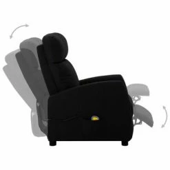 VidaXL Fauteuil de massage inclinable Noir Tissu -Fauteuils électriques Soldes image 3 289708