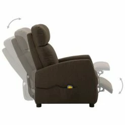 VidaXL Fauteuil de massage inclinable Marron Tissu -Fauteuils électriques Soldes image 3 289710