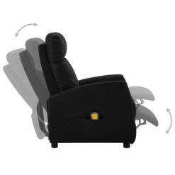 VidaXL Fauteuil de massage inclinable Noir Similicuir 8 VidaXL Fauteuil de massage inclinable Noir Similicuir -Fauteuils électriques Soldes image 3 289723