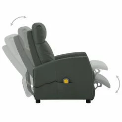 VidaXL Fauteuil de massage inclinable Gris Similicuir -Fauteuils électriques Soldes image 3 289726