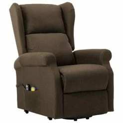 VidaXL Fauteuil de massage inclinable Marron Tissu -Fauteuils électriques Soldes image 3 289744