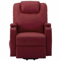 VidaXL Fauteuil inclinable de massage Rouge bordeaux Similicuir -Fauteuils électriques Soldes image 3 289761