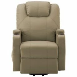 VidaXL Fauteuil inclinable de massage Cappuccino Similicuir -Fauteuils électriques Soldes image 3 289763