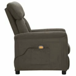 VidaXL Fauteuil inclinable de massage Gris foncé Similicuir daim -Fauteuils électriques Soldes image 3 289773