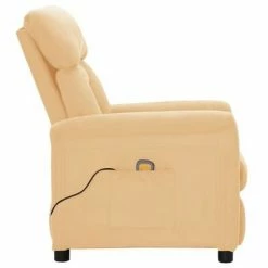 VidaXL Fauteuil inclinable de massage Crème Similicuir daim 8 VidaXL Fauteuil inclinable de massage Crème Similicuir daim -Fauteuils électriques Soldes image 3 289775