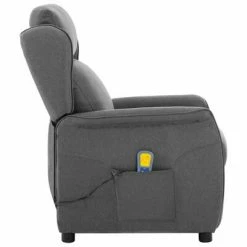 VidaXL Fauteuil inclinable de massage Gris clair Tissu -Fauteuils électriques Soldes image 3 289786