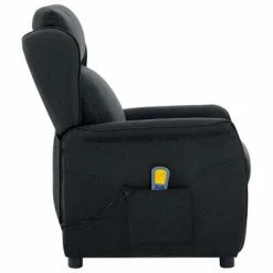 VidaXL Fauteuil inclinable de massage Gris foncé Tissu -Fauteuils électriques Soldes image 3 289787
