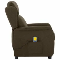 VidaXL Fauteuil inclinable de massage Marron Tissu -Fauteuils électriques Soldes image 3 289790