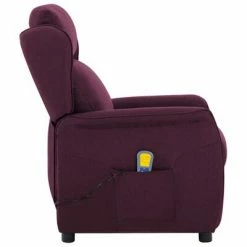VidaXL Fauteuil inclinable de massage Violet Tissu -Fauteuils électriques Soldes image 3 289793