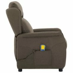 VidaXL Fauteuil inclinable de massage Taupe Tissu -Fauteuils électriques Soldes image 3 289794