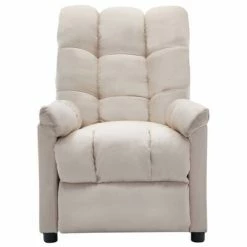 VidaXL Fauteuil inclinable de massage Crème Tissu -Fauteuils électriques Soldes image 3 289815