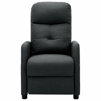 VidaXL Fauteuil inclinable de massage Gris foncé Tissu 3 VidaXL Fauteuil inclinable de massage Gris foncé Tissu – Image 3
