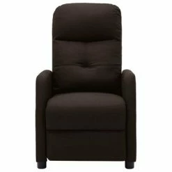 VidaXL Fauteuil inclinable de massage Marron foncé Tissu -Fauteuils électriques Soldes image 3 289831