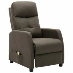 VidaXL Fauteuil inclinable de massage Taupe Tissu -Fauteuils électriques Soldes image 3 289834