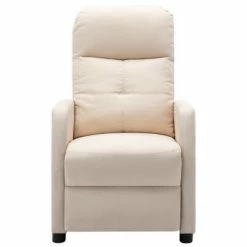 VidaXL Fauteuil inclinable de massage Crème Tissu -Fauteuils électriques Soldes image 3 289835
