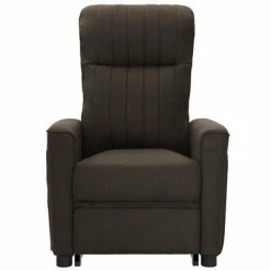 VidaXL Fauteuil inclinable de massage Marron foncé Tissu -Fauteuils électriques Soldes image 3 3098188