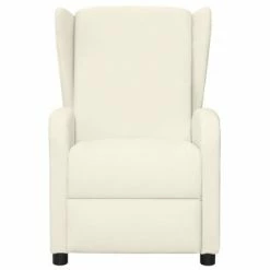 VidaXL Fauteuil inclinable releveur de massage Crème Similicuir -Fauteuils électriques Soldes image 3 3098251