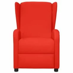 VidaXL Fauteuil inclinable releveur de massage Rouge Similicuir -Fauteuils électriques Soldes image 3 3098255