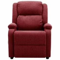 VidaXL Fauteuil de massage inclinable électrique Rouge bordeaux Tissu -Fauteuils électriques Soldes image 3 3098362
