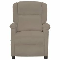 VidaXL Fauteuil de massage inclinable électrique Gris clair Velours -Fauteuils électriques Soldes image 3 3098404