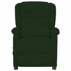 VidaXL Fauteuil de massage inclinable électrique Vert foncé Velours -Fauteuils électriques Soldes image 3 3098406