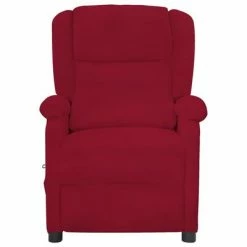 VidaXL Fauteuil de massage inclinable électrique Bordeaux Velours -Fauteuils électriques Soldes image 3 3098409