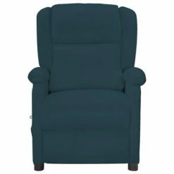 VidaXL Fauteuil de massage inclinable électrique Bleu Velours -Fauteuils électriques Soldes image 3 3098414