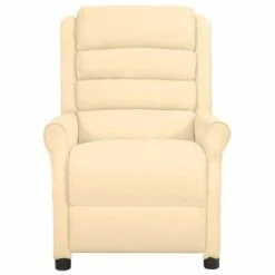 VidaXL Fauteuil inclinable électrique de massage Crème Similicuir -Fauteuils électriques Soldes image 3 3098474
