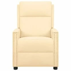 VidaXL Fauteuil inclinable électrique de massage Crème Similicuir -Fauteuils électriques Soldes image 3 3098488