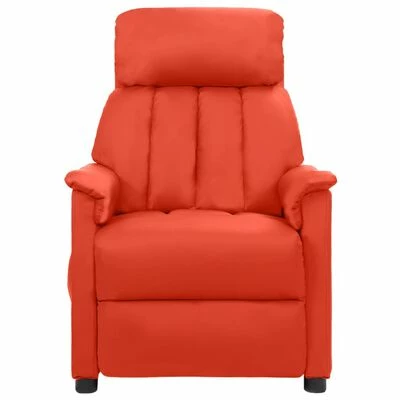 VidaXL Fauteuil de massage inclinable électrique Rouge Similicuir 3 VidaXL Fauteuil de massage inclinable électrique Rouge Similicuir – Image 3