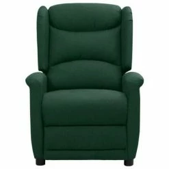 VidaXL Fauteuil de massage inclinable électrique Vert foncé Tissu -Fauteuils électriques Soldes image 3 3098524