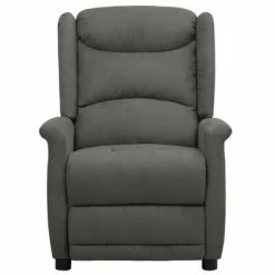 VidaXL Fauteuil inclinable de massage Gris foncé Tissu microfibre -Fauteuils électriques Soldes image 3 3098540