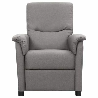 VidaXL Fauteuil de massage inclinable électrique Gris clair Tissu 3 VidaXL Fauteuil de massage inclinable électrique Gris clair Tissu – Image 3