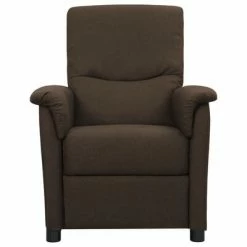 VidaXL Fauteuil de massage inclinable électrique Marron foncé Tissu -Fauteuils électriques Soldes image 3 3098561