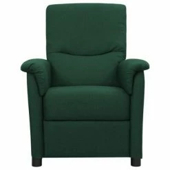VidaXL Fauteuil de massage inclinable électrique Vert foncé Tissu -Fauteuils électriques Soldes image 3 3098562