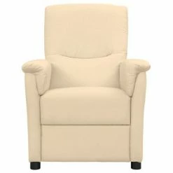 VidaXL Fauteuil de massage inclinable électrique Crème Tissu -Fauteuils électriques Soldes image 3 3098565