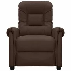 VidaXL Fauteuil inclinable électrique de massage Marron Similicuir -Fauteuils électriques Soldes image 3 3098576