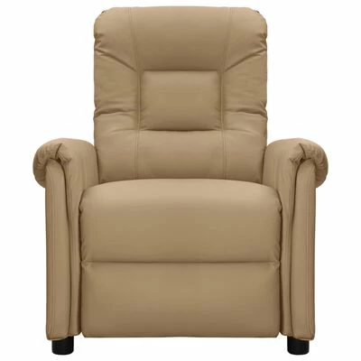 VidaXL Fauteuil inclinable électrique de massage Cappuccino Similicuir 3 VidaXL Fauteuil inclinable électrique de massage Cappuccino Similicuir – Image 3