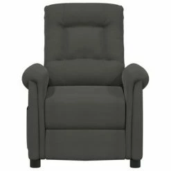 VidaXL Fauteuil inclinable de massage Gris foncé Tissu microfibre -Fauteuils électriques Soldes image 3 3098592
