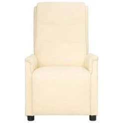 VidaXL Fauteuil inclinable électrique de massage Crème Similicuir -Fauteuils électriques Soldes image 3 3098606